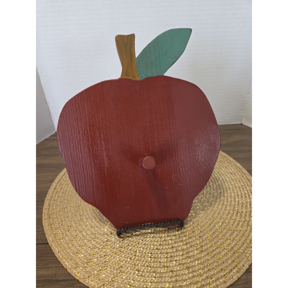 Handmade Wood Apple Hook Display, Cottagecore Farmhouse Fruit Decor